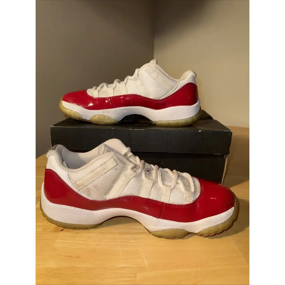 Size 8 - Jordan 11 Retro Low Cherry 528895-102 White Varsity Red 2016 OG Box